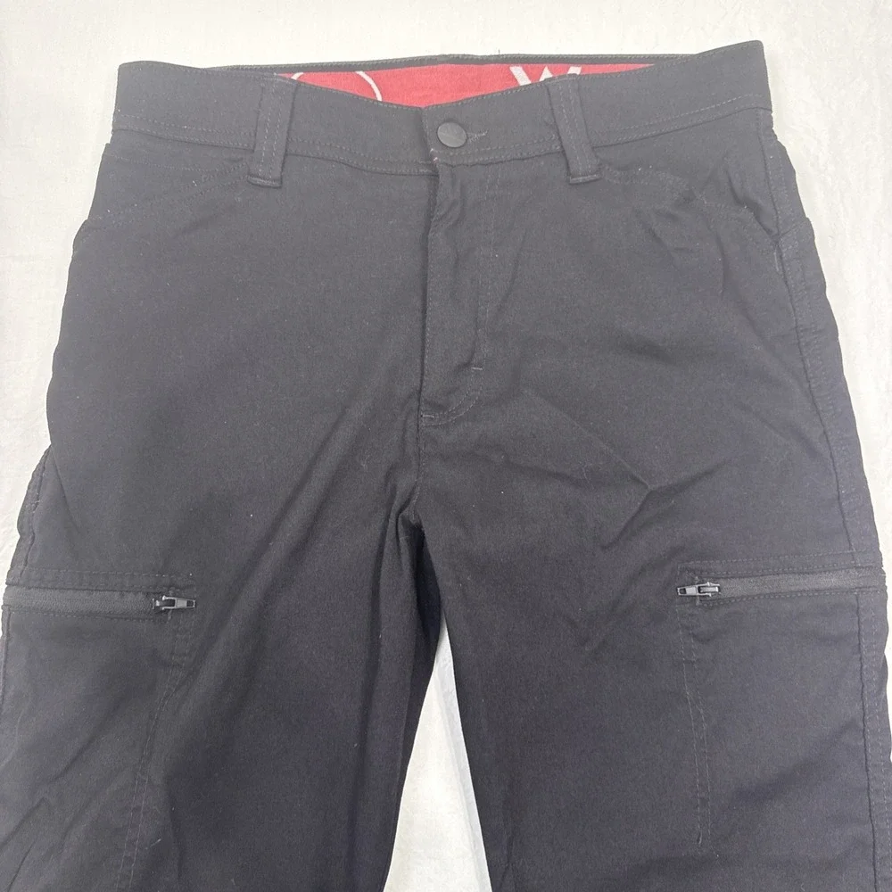 Wrangler ATG All Terrain Cargo Pants Mens 30/30 Black Stretch Hiking Outdoor UPF